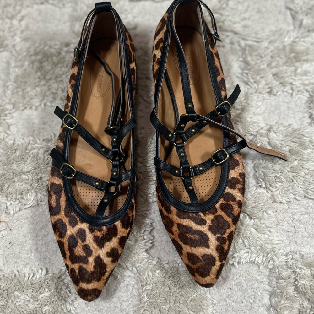 Leopard Pointed toe ballet flats